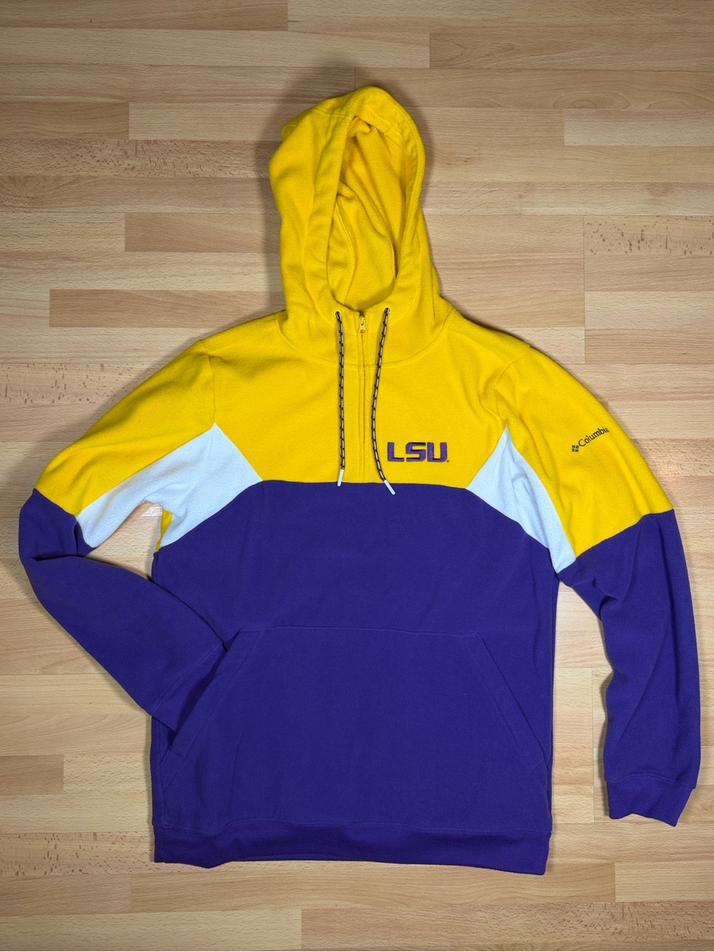 Columbia LSU Tigers Lodge Quarter-Zip Hoodie